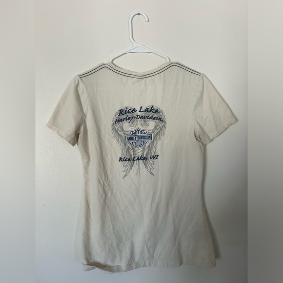 Women’s Harley Davidson Rice Lake White Tshirt - Picture 5 of 7